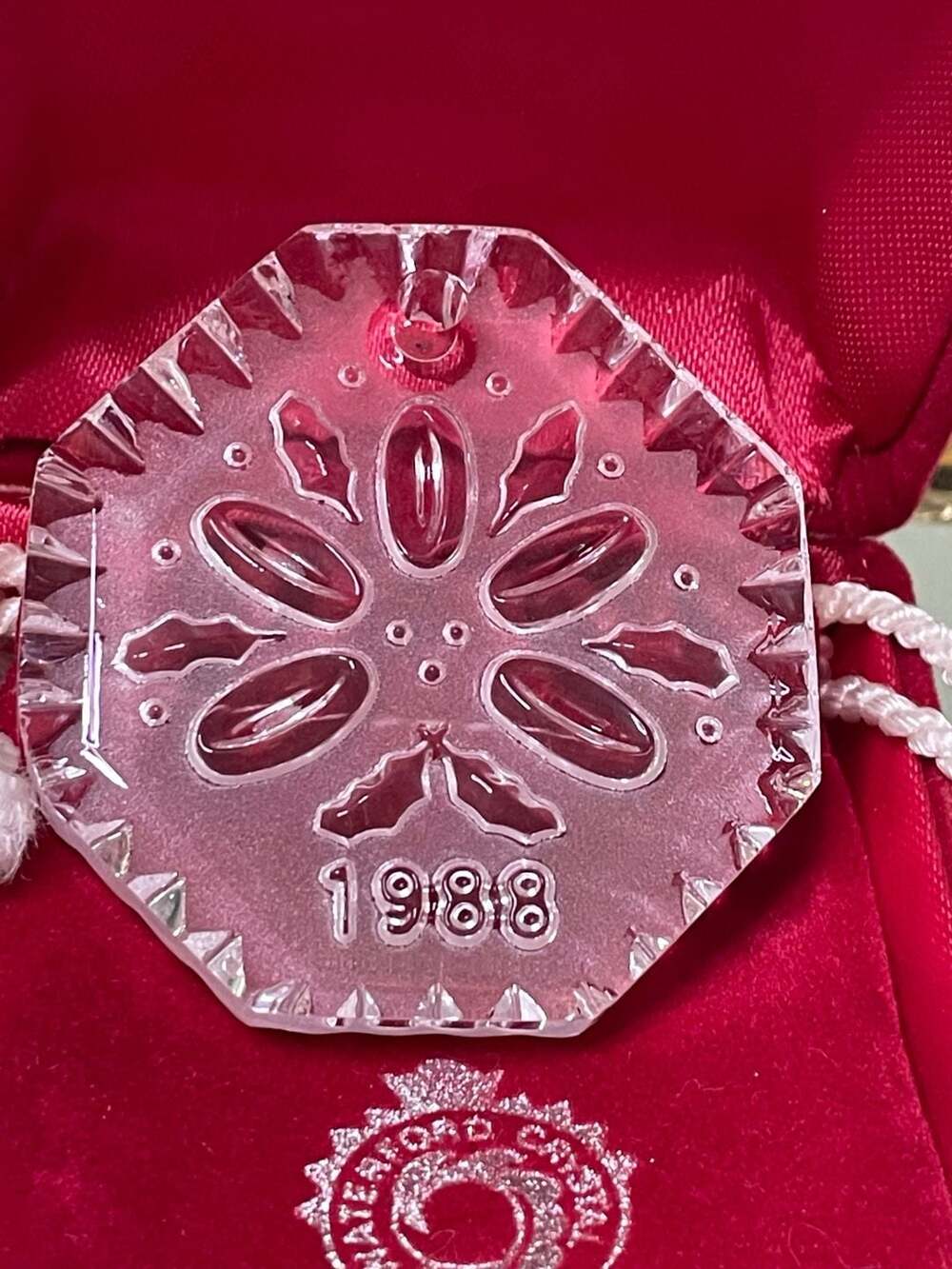 Waterford Crystal 1988 12 Days of Christmas 5 Golden Rings Ornament